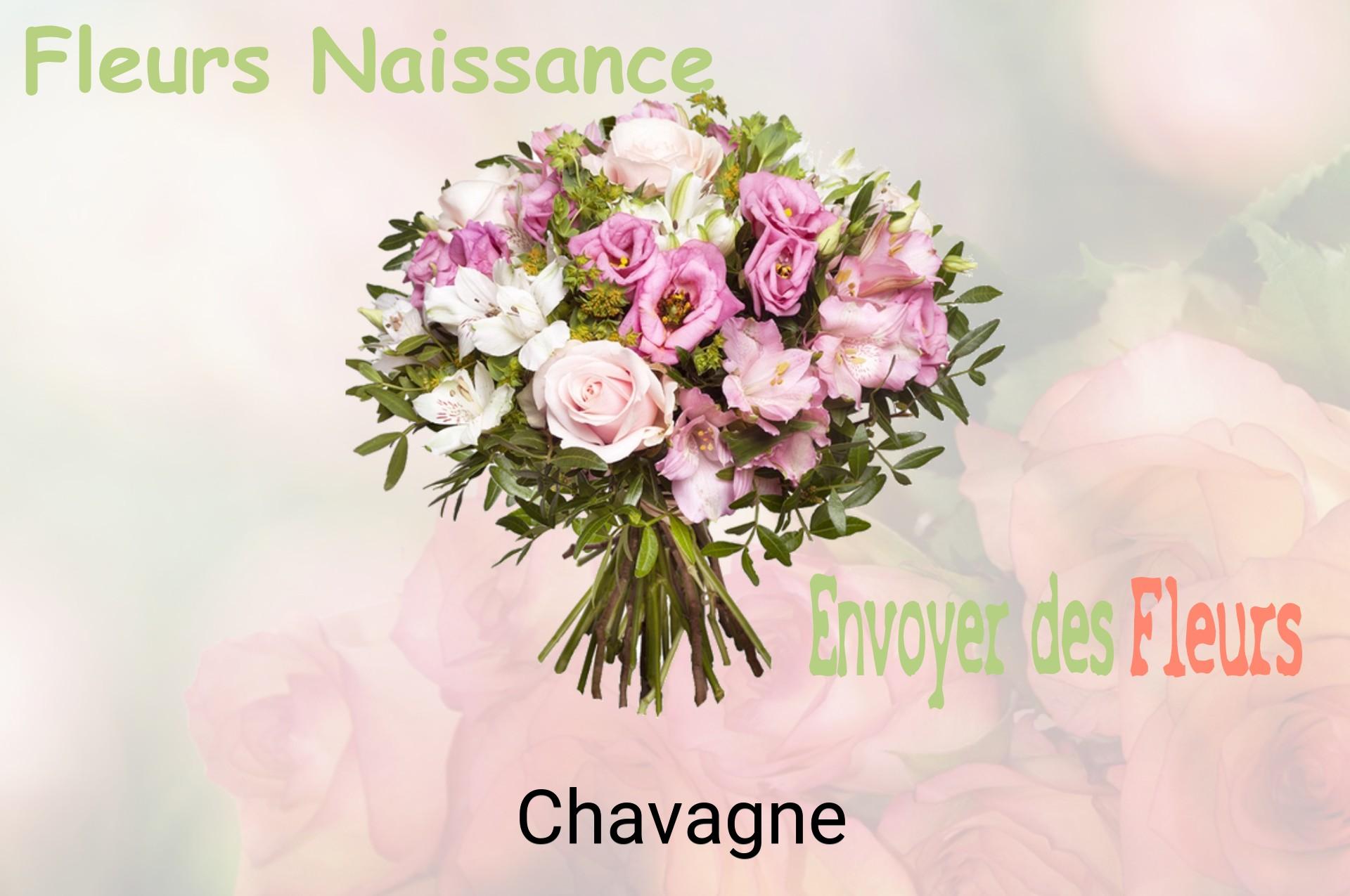 Bouquet de fleurs de naissance livré à Chavagne